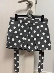 ドット柄 ラブハーフパンツ (グレー)