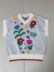 Bonjour diary サマーニット ポロシャツ 花柄 半袖 8y - メルカリ
