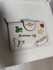 Salad カードケース フラグメントケース 宇宙柄 刺繍 チャーム付き 