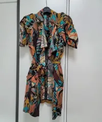 Jessi New York ノースリーブ ミニONE PIECE + トレンチコート セット 55 77