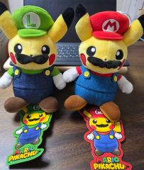 マリオ・ルイージ ピカチュウ ぬいぐるみ 2体セット - メルカリ
