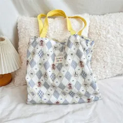 ☆ イエロー×クマ ☆ 保育園用カバン レッスンバッグ  レッスンバッグ 通園バッグ 習い事 レッスン お稽古 手提げバッグ 女の子 女子 トートバッグ かわいい カワイイ 通園 通学 ショルダーバッグ キッズ 小学校 ショルダーバック レッスンバック