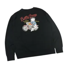 ベティ・ブープ(Betty Boop) バイク グラフィック ヴィンテージ スウェット (L)