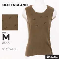 訳あり OLD ENGLAND トップス タンクトップ　ラインストーン　綿100％　日本製　シンプルのサムネイル