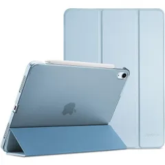 空色 ProCase iPad Air 11インチ ケース M4 2026 / M3 2025 / M2 2024 / iPad Air 第5世代 2022 / 第4世代 2020 軽量 スタンド 三つ折り フォリオ保護ケース 半透明バックカバー Apple