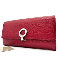 美品】 BVLGARI 長財布 レッド ロゴクリップ ビーゼロワン 長財布 