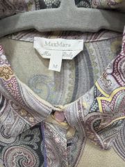 新品未使用タグ付き Max Mara 半袖ビジュー ブラウス ブラウン 42 