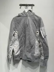 サカイ(sacai) SCM-033 MA-1 ミックス WHO フーディー グレー 2のサムネイル
