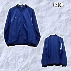 XL NIKE スウッシュ ブルーネイビー ウィンドブレーカー ジャケットのサムネイル