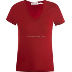 イサベル マラン エトワール 新作 ヴィンセント リネン レッド Vネック Tシャツ リネンのサムネイル