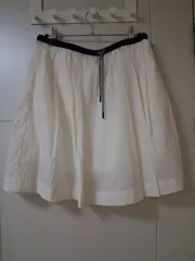 スタジオラックス 白 バンディング フレアスカート