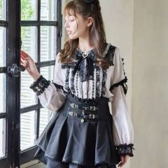 地雷系 量産型 LIZLISA リズリサ サスペンダー ティアード スカパン