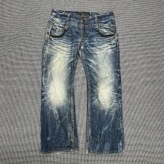 ブランド古着！BARTACK ヒゲ ハチノス used加工 デニム パンツ - メルカリ