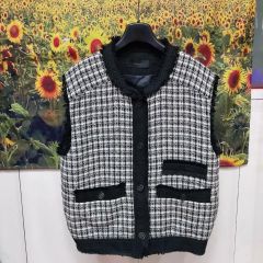 極美品】23ssウィムガゼット ツイードニットベスト オーバーサイズ