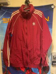 adidas ビンテージ ジャージパーカー ピンク Mサイズ程度 - メルカリ