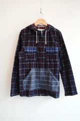 美品』papas パパス フディーシャツ ヒッコリーストライプ プリント