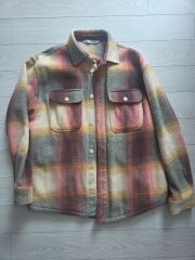 コーデュロイ切替チェックシャツジャケット L アメカジ ブルゾン 