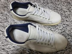 LACOSTE ホワイト キャンバス デッキシューズ - メルカリ
