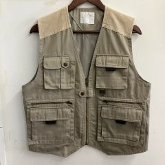人気】BEAMS BOY コットン クロス ハンティング ベスト ベージュ
