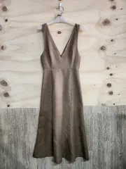 1129) Vネック ロング ONE PIECE