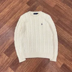 S(100) ポロ ラルフローレン ケーブル ニット コットン セーター