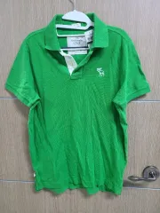 新品 Abercrombie アバクロンビー 半袖 カラーTシャツ グリーン 2XL