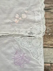 レース刺繍ハンカチ 2枚