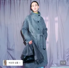 LOEUVRE ハイネック ロングコート