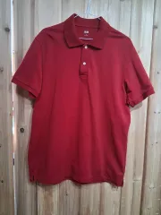 UNIQLO レッド XL 半袖 ポロTシャツ