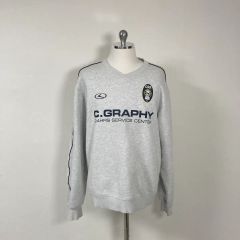 00s好配色!美品】アンブロ×アイルランド代表スウェット L 灰×白 