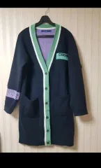 ブランドカラー感バイカラーかわいいニットカーディガンゲット
