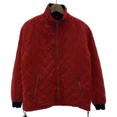 【中古】　RALPH LAUREN　キルティングジャケット　90s vintage　90年代　OLD　ナイロンジャンパー　ハイネック　フルジップ　無地　古着　/1603のサムネイル