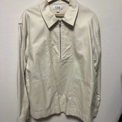 COS ハーフジップ プルオーバーシャツ ベージュ - メルカリ