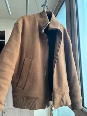 グレー ウール ジップアップジャケット M ZARA - メルカリ
