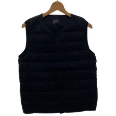 【中古】　無印良品　ダウンベスト　アウター　フルボタン　スナップボタン　無地　古着　/0137