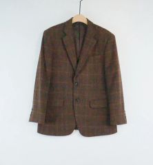 JUN MEN (L) ヘリボーンツイードジャケット エルボーパッチ クラシカル 