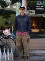 セットアップ】 藤原裕 マーブルズ 大戦 デニムジャケット Gジャン