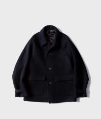 FUJI WOOL MELTON BASIC BLOUSON 25aw ネイビー - メルカリ