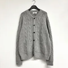 新品 ケーブル編みニットカーディガン