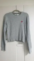 キルシー さくらんぼ ケーブル編み ニット グレーのサムネイル