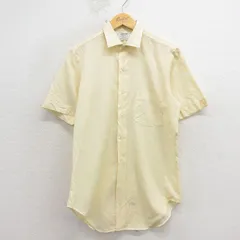 M/古着 アロー 半袖 シャツ メンズ 80年代 80s USA製 薄黄他 ストライプ 26apr06のサムネイル