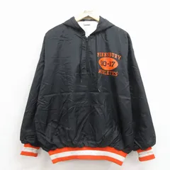 XL/古着 長袖 ナイロン ジャケット アノラック パーカー メンズ 90年代 90s PENNSBURY USA製 黒他 26apr06