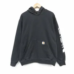 XL/古着 カーハート 長袖 スウェット パーカー メンズ 黒 26apr07