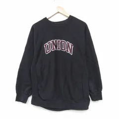 L/古着 MVスポーツ 長袖 スウェット メンズ 00年代 00s UNION リバースタイプ クルーネック 黒【spe】 26apr07