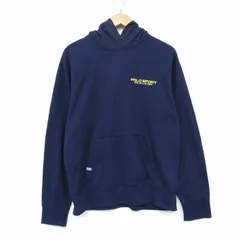L/古着 ラルフローレン ポロスポーツ 長袖 ブランド スウェット パーカー メンズ ワンポイントロゴ 紺 26apr07