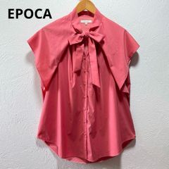 未使用☆EPOCA エポカ シルクブラウス プルオーバー サーモンピンク40 