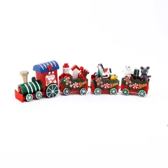 新品 クリスマス 飾り オーナメント 置物 木製 列 おもちゃ 車 ミニ プレゼント プレゼント 飾り付け インテリア デコレーション ディスプレイ こども ギフト 雑貨 贈り物 景品 工芸品のサムネイル