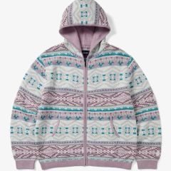 starteam LEOPARD FULL ZIP HOODIE PINK - メルカリ