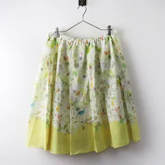 新品 未使用 大きいサイズ フランシュリッペ franche lippee オリプリタックスカート 3L ベージュ┃プリーツ 総柄 花柄【2400014917376】のサムネイル