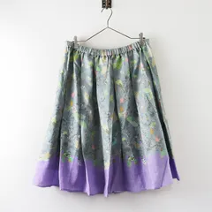 新品 未使用 大きいサイズ フランシュリッペ franche lippee オリプリタックスカート 3L グレー┃プリーツ 総柄 花柄【2400014917369】のサムネイル